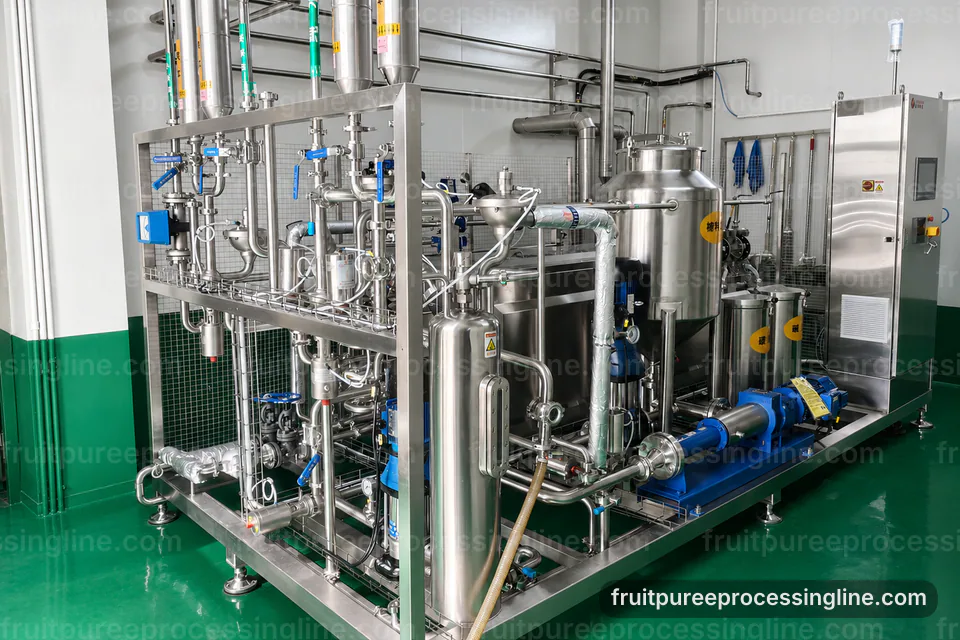 industrial fruit puree processing line, buying considerations: two stage puree refiner operating stage