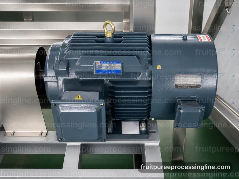 industrial fruit puree processing line, applied process engineering: pulping followed by fine refinement section connection view